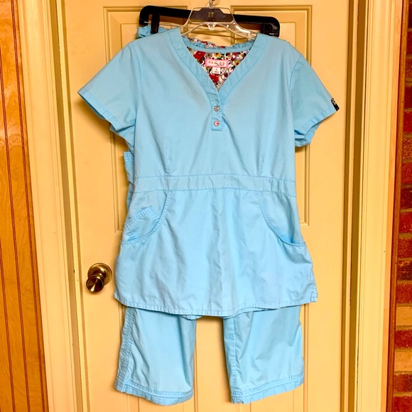 koi Other Koi By Kathy Peterson Twopiece Uniform Medical Scrub Set